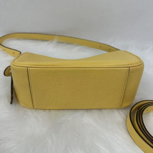 Coach Kailey Shoulder/Crossbody Bag In Pebble Leather/Yellow CY707 NWT - Picture 11 of 11